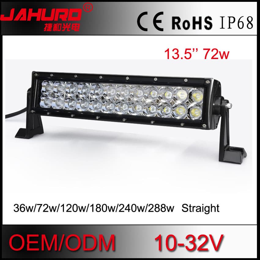 3d reflector 72W powered led light bar for car offroad